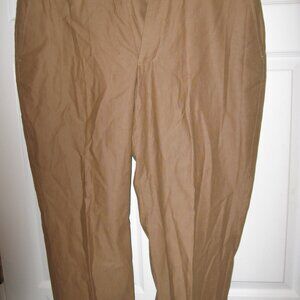 Murano Textured Dress Pants 40 x 32 High Rise Camel Brown Flat Front